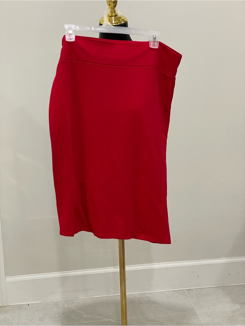 Vintage Double Take Cherry Red Pencil Skirt Size XL Made in USA
